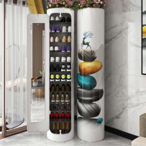 Tủ giày thông minh khử khuẩn xoay 360 độ kèm gương và khử mùi